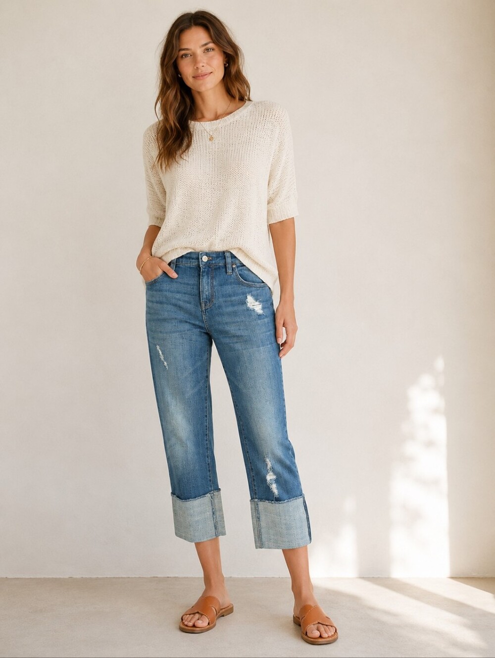 Pilcro and The Letterpress Hyphen Distressed Cropped Jeans Size 26